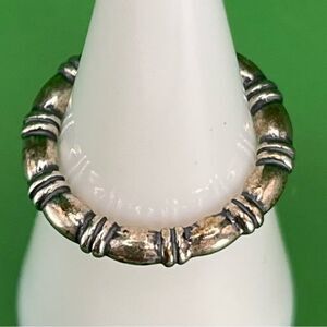 Authentic Pandora Sterling Silver Hold My Hand Stacking Ring.